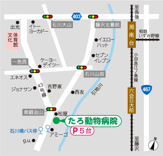 たろ動物病院　地図